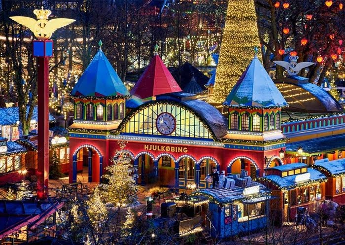 Χριστουγεννιάτικη αγορά κήπων Tivoli - Κοπεγχάγη, Δανία