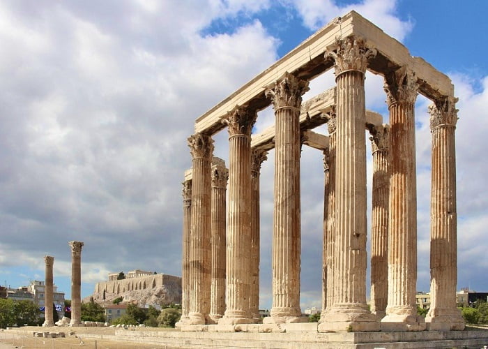 Στήλες του Ολυμπίου Διός, Αθήνα