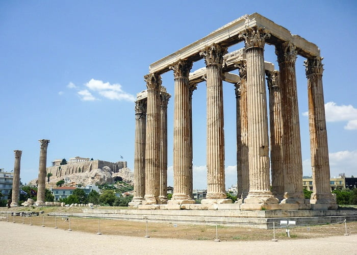 μορφές της αρχαίας Ελληνικής αρχιτεκτονικής: ναός του Ολυμπίου Διός