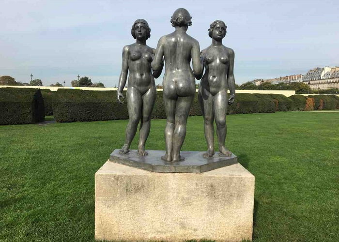 Οι τρεις Χάριτες στον κήπο Le Jardin des Tuileries στο Παρίσι