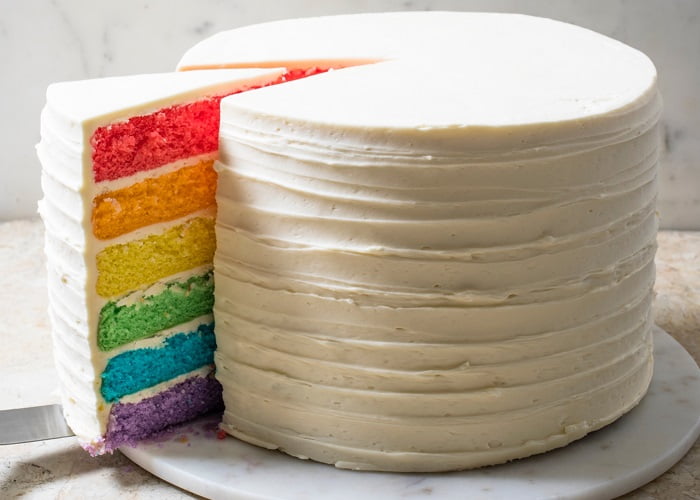 Τούρτα Ουράνιο τόξο (Rainbow cake) : Το πιο εντυπωσιακό κέικ γενεθλίων!