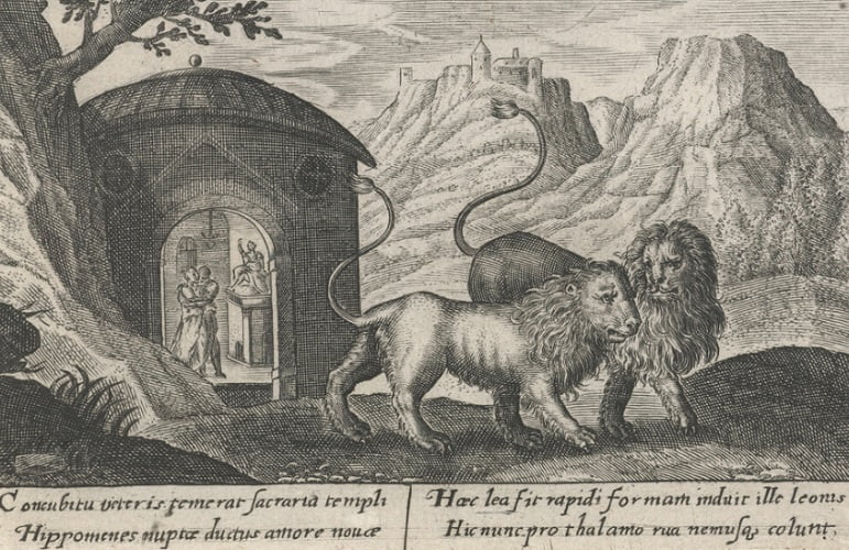 Ο Δίας μεταμόρφωσε την Αταλάντη και τον ιππομένη σε λέαινα και λιοντάρι αντίστοιχα