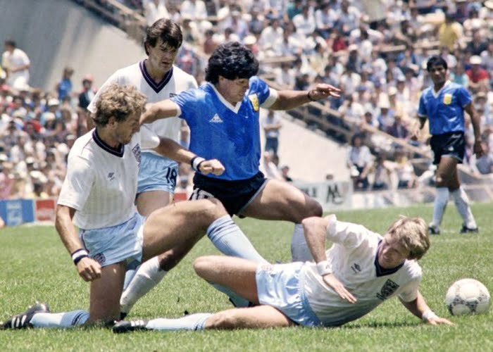 Εθνική Αργεντινής εναντιόν εθνική Αγγλίας στο παγκόσμιο κύπελλο του 1986 όταν η Αργεντινή κέρδισε 2-1 στα προημιτελικά