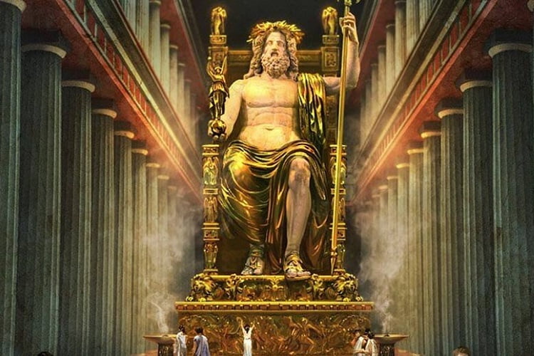 Τα επτά θαύματα του αρχαίου κόσμου: Το χρυσελεφάντινο άγαλμα του Δία