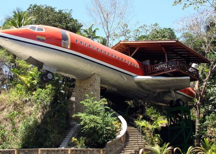 Θεματικά ξενοδοχεία: Κόστα Ρίκα ξενοδοχείο αεροπλάνο στη ζούγκλα